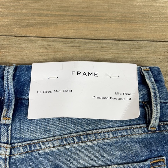 Frame Denim NWT Le Crop Mini Boot Scalloped Jeans - Picture 7 of 7